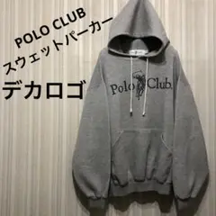 90年代POLO CLUBポロクラブスウェットパーカーグレー