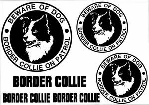 ボーダーコリー パトロール ステッカー 6枚 中型犬用 ドッグフード リード 犬 犬用品 首輪 犬 成犬用 ペット用品 ドッグフード 成犬用 B54