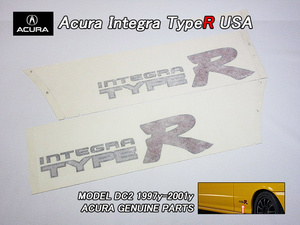 インテグラDC2【ACURA】アキュラINTEGRAタイプR純正USデカール-サイドType-R左右/USDM北米仕様ステッカーTypeRシールUSAクォーターパネル