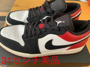 NIKE AIR JORDAN 1 LOW エアジョーダン1 つま黒　ホワイト　ブラック　ジムレッド　31cm US13 大きいサイズ　2019年製　ナイキ　シカゴ