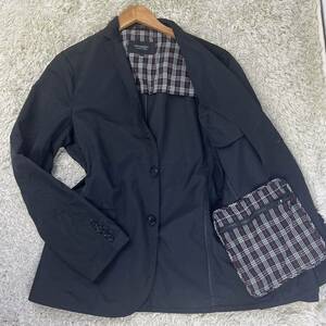 1円 極美品/Lサイズ/BURBERRY BLACK LABEL バーバリーブラックレーベル テーラードジャケット ノバチェック ナイロンジャケット 春夏 2B 