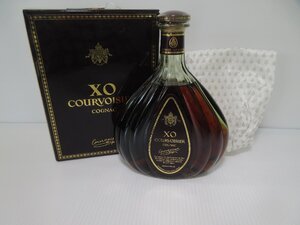 クルボアジェ XO グリーンボトル COURVOISIER 700ml 40% コニャックブランデー 未開栓 古酒 箱,保護紙付き/A42446