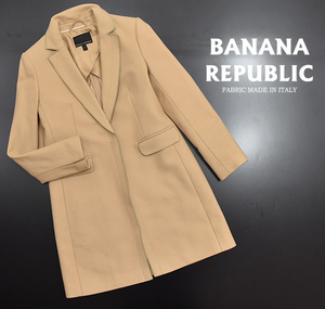 ◆オリヴィア・パレルモ着 バナナリパブリック【BANANA REPUBLIC】イタリア製ウール生地 チェスターコート 2/キャメルベージュ◆