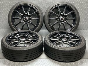 【中古】WORK EMOTION RSα 17インチ 7J+50 5穴114.3 GKM コンチスポーツコンタクト5 195/45R17 ワークエモーション(24060113)