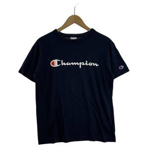 ゆうパケットOK Champion チャンピオン ロゴ 半袖Ｔシャツ sizeS/ネイビー