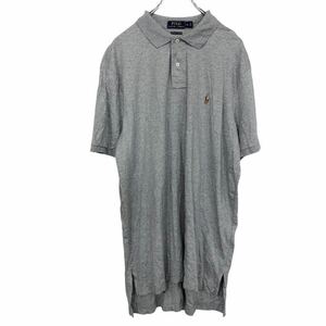 POLO RALPH LAUREN 半袖 無地ポロシャツ サイズ表記 XL グレー ラルフローレン 古着卸 アメリカ仕入 t2106-3110