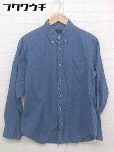 ◇ ◎ green label relaxing UNITED ARROWS ボタンダウン BD 長袖 シャツ サイズ M ネイビー メンズ