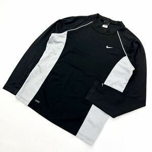 NIKE ★ 速乾性◎ 脇涼しい◎ 長袖 シャツ グレー ブラック ホワイト M ランニング トレーニング バスケ 野球 スポーツ ナイキ■AL183