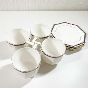 ◆NO.240704◆ GIVENCHY ジバンシイ ジバンシー コーヒーカップ ティーカップ ソーサー セット ４客 コーヒーセット 洋食器 食器 茶器