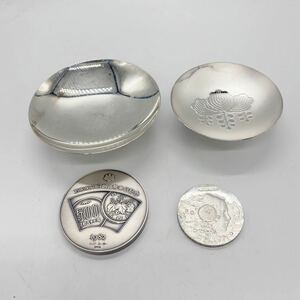 1円〜 7T 銀杯 純銀 4セット 合計約274g SILVER 銀盃 シルバー 刻印 酒盃 純銀製 盃 メダル 造幣局製 コイン コレクション アンティーク