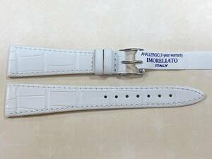 難あり MORELLATO 20mm White マットアリゲーター TIPO PATEK