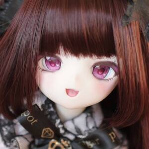 【ねこめろん】DDH-01（SWセミホワイト)カスタムヘッド ソフビ盛り おまけアイ2種付き ※難あり MDD ドルフィードリーム