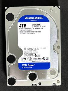 【送料無料】　★ 4TB ★　WD Blue　/　WD40EZRZ　【使用時間：408 ｈ】2019年製　稼働少　3.5インチ内蔵HDD　Western Digital Blue　SATA