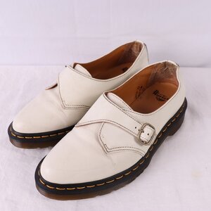 ドクターマーチン UK5/23.5cm-24.0cm/ストラップ 白 AGNES ホワイト レディース dr.martens 中古 古着 レザー dm3652