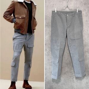 【Brunello Cucinelli】定価約60%OFF アビエイターパンツ　ブルネロクチネリ　46 スラックス　 カーゴパンツ グレー 44 48