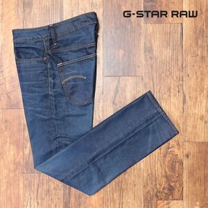 1円/G-STAR RAW/28インチ/訳 デニムパンツ 3301 STRAIGHT 51002.4639 ウォッシュ加工 ストレート ジーンズ 新品/紺/ネイビー/jt270/