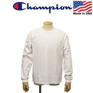 Champion (チャンピオン) C5-U409 T1011 ティーテンイレブン ロングスリーブ Tシャツ アメリカ製 CN060 010ホワイト S