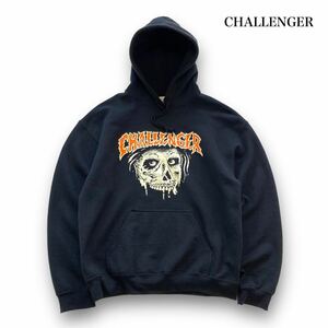 【CHALLENGER】チャレンジャー ゾンビパーカー ZOMBIE HOODIE プルオーバー スウェットフーディー ブラック 黒 (M)