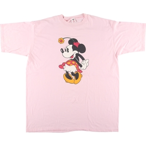 古着 ビッグサイズ 90年代 DISNEY WEAR MINNIE MOUSE ミニーマウス キャラクタープリントTシャツ USA製 フリーサイズ /eaa433067