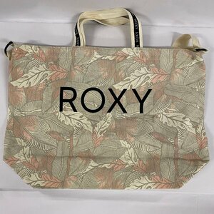 【中古】ROXY トートバッグ＜バッグ＞ロキシー 大容量 ホワイト ファッション レディース メンズ 植物 