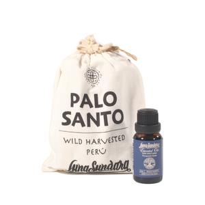 ルナスンダラ (Luna Sundara) パロサント100g入りBag+オイル15ml[エクアドル産]セット Palo Santo スマッジングスティック 香木+精油