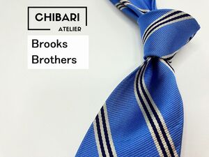 【超美品】BrooksBrothers　ブルックスブラザーズ　レジメンタル柄 ネクタイ 3本以上 送料無料 メンズ ブルー　1204031