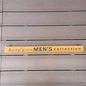 here`s our MEN`S collection アメリカ　ウッド　サイン　看板　メンズ　コレクション