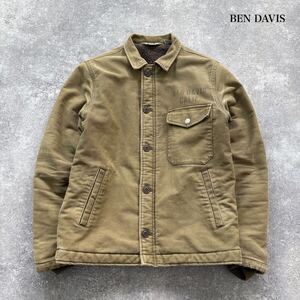 【BEN DAVIS】ベンデイビス A-2デッキジャケット フェードグリーン ミリタリージャケット US NAVY 海軍 初期型 三角フラップポケット (M)