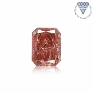 0.67 ct FANCY ORANGY PINK RADIANT GIA 天然 ダイヤモンド ルース DIAMOND EXCHANGE FEDERATION