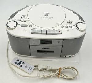 g2495HT TOSHIBA 東芝 CDラジオカセットレコーダー TY-CDS5 ホワイト ラジカセ オーディオ機器 通電確認済 動作未確認