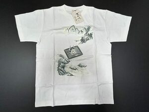 【般若】■白■3Lサイズ■3960円■半袖Tシャツ■むかしむかし 和柄 立体プリント