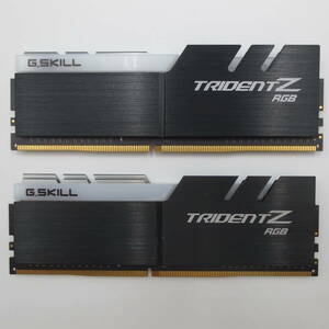 【中古動作品】G.SKILL デスクトップ メモリ DDR4 TRIDENTZ RGB F4-3200C16D-16GTZR 8GB×2枚