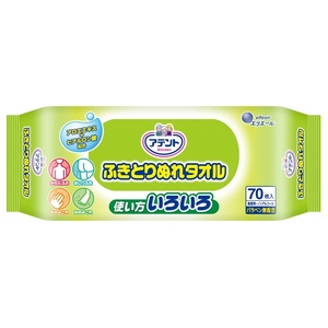 アテントふきとりぬれタオル70枚 × 12点