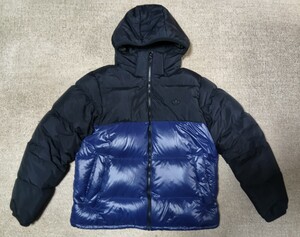 ◎超美品◎高級極暖◎もこもこ◎adidas originalsアディダスオリジナルスフーデットダウンジャケット size М ブラック×ネイビー