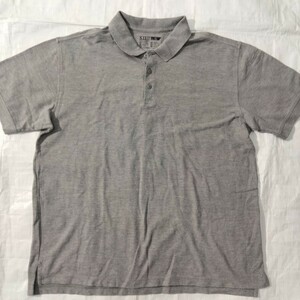 5.11　タクティカル 　半袖　ポロシャツ　 5.11　tactical Short Sleeve Polo 半そで 鹿の子　グレー　XL ペンポケット　ビッグサイズ　