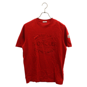 MONCLER モンクレール 24SS メタリックフロントロゴ 半袖Tシャツ レッド J10918C00040 89AJS