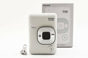 ★美品★ FUJIFILM 富士フィルム チェキ instax mini LiPlay ストーンホワイト　箱付き　Ｂ０１