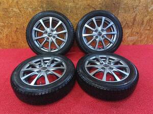 溝有 ヨコハマ ICE GUARD iG50 PLUS 155/65R14 軽自動車に 社外14インチ PCD100 4.5J 4本セット 中古 売切!!