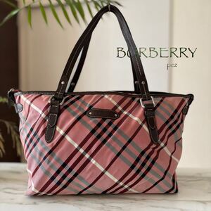 正規品 BURBERRY バーバリー レザートートバッグ＊ノバチェック レディース 牛革 本革 ブラウン 茶 レッド ピンク 肩掛け ハンド