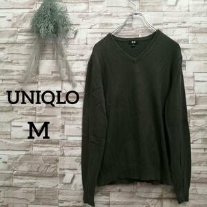 UNIQLO ユニクロ メンズ ウォッシャブル Vネック セーター M 18