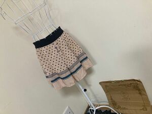 アクシーズファム☆マルチドットxボーダー柄キュロット、ショーパン、ショートパンツ☆used 