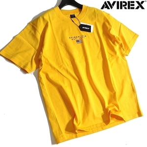 AVIREX アヴィレックス 新品 ブロックフラッグ×ミニロゴ 綿100% クルーネック 半袖 Tシャツ カットソー 6123294 64 XL ▲015▼kkf442us