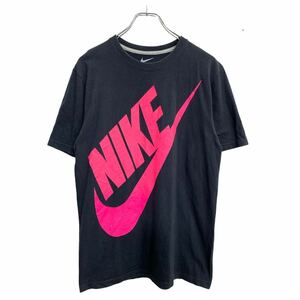 NIKE 半袖 プリント Tシャツ Mサイズ ナイキ レギュラーフィット ブラック コットン 古着卸 アメリカ仕入 t2409-3580