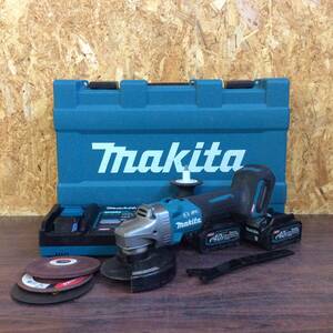 【RH-1031】中古品 makita マキタ 40Vmax 125mm充電式ディスクグラインダ GA002GRDX バッテリ×2 充電器×1