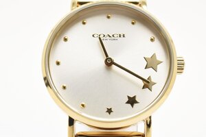 美品 コーチ CA.120.7.34.1819 ラウンド ゴールド クォーツ レディース 腕時計 COACH