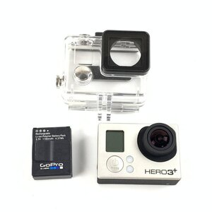 美品 Go Pro ゴープロ HERO3+ アクションカメラ アウトドア 旅行 撮影 バッテリー/ハウジング付き●簡易検査品