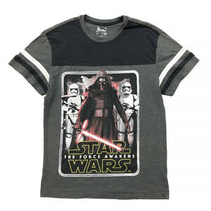 【期間限定SALE】USA 古着 半袖 Tシャツ STAR WARS グレーM スターウォーズ 映画 カイロレン ストームトルーパー メンズM 古着卸 BA1406