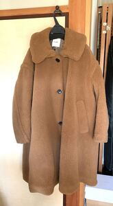 美品 ２回着用 CLANE VOLUME FLARE BOA COAT クラネコート サイズ1 2022AW ボアコート キャメルカラー 保存袋 アウター