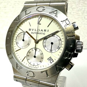 Z905-G15-237 BVLGARI ブルガリ ディアゴノ CH35S クロノグラフ デイト メンズ 腕時計 自動巻き 稼働