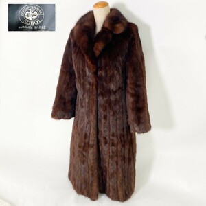 【美品 最高級】SOBOL ソボル ロシアンセーブル ロングコート Pierre Balmain 毛皮 ミンク MINK ボリューム 毛並み◎ リアルファー 着丈104